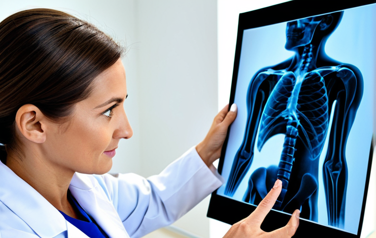 양자컴퓨터의 다양한 응용 분야 - **
"A professional female doctor in a clean, modern hospital, fully clothed in a modest lab coat, e...