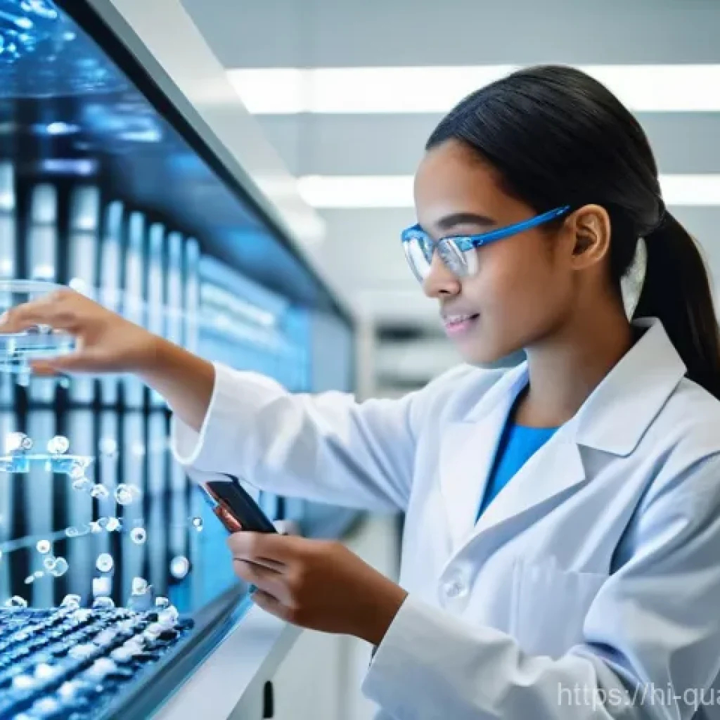 양자화학 계산 - **Quantum Chemistry in Everyday Life**
"A diverse group of curious teenagers and young adults, d...