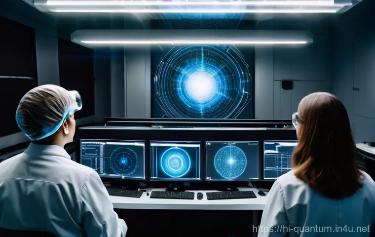 양자통신의 보안성 - **Prompt:** "A vibrant and optimistic scene of daily life in a near-future city, where quantum commu... 양자통신의 보안성 - **Prompt:** "A vibrant and optimistic scene of daily life in a near-future city, where quantum commu...